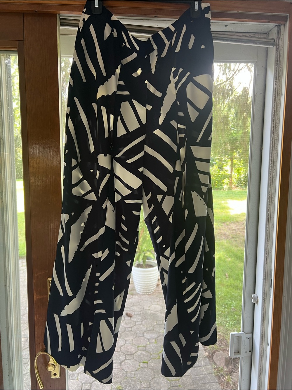 Ralph Lauren Black and White Abstract Pattern Men's Pants